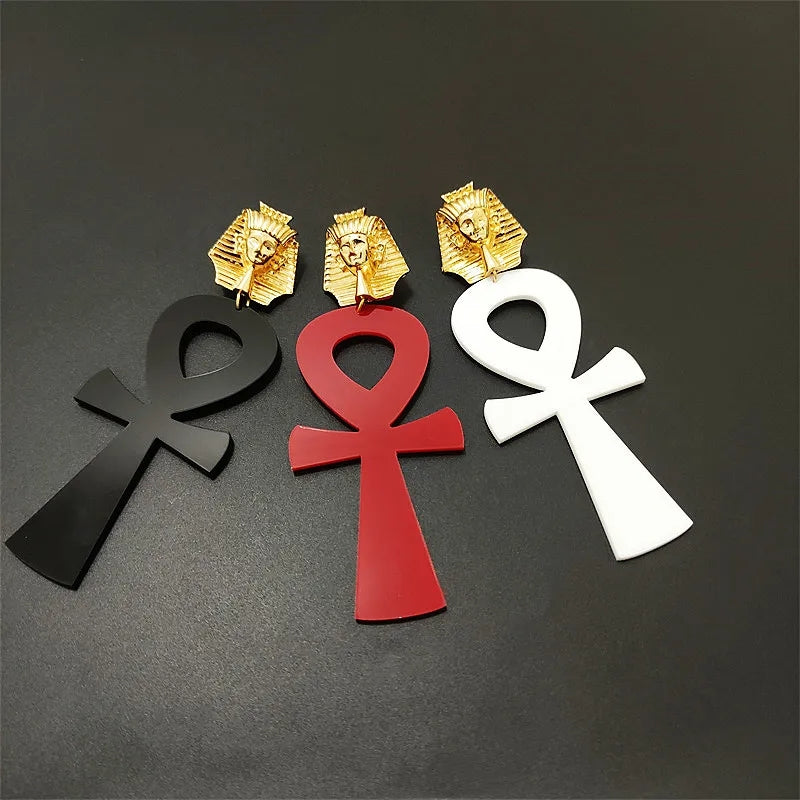 Pharoah Ankh Earrings