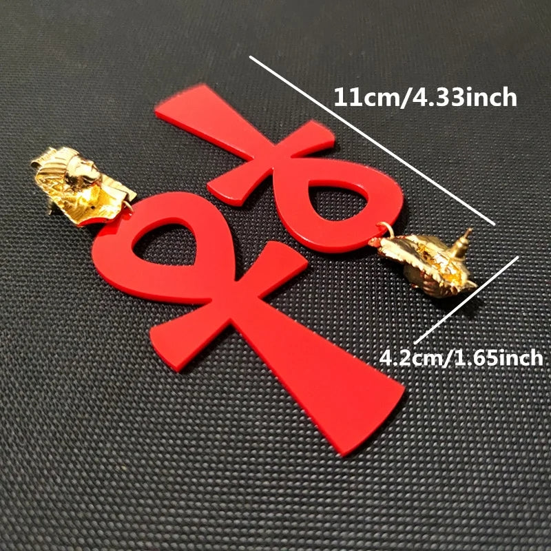Pharoah Ankh Earrings