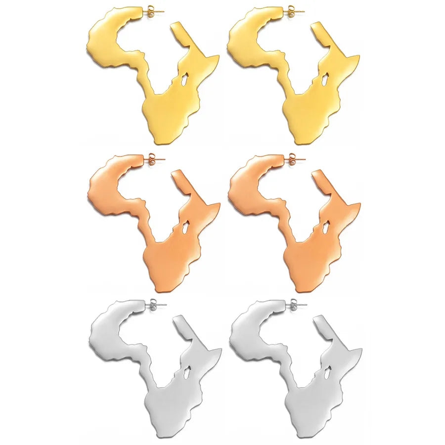 Africa Map Outline Earrings