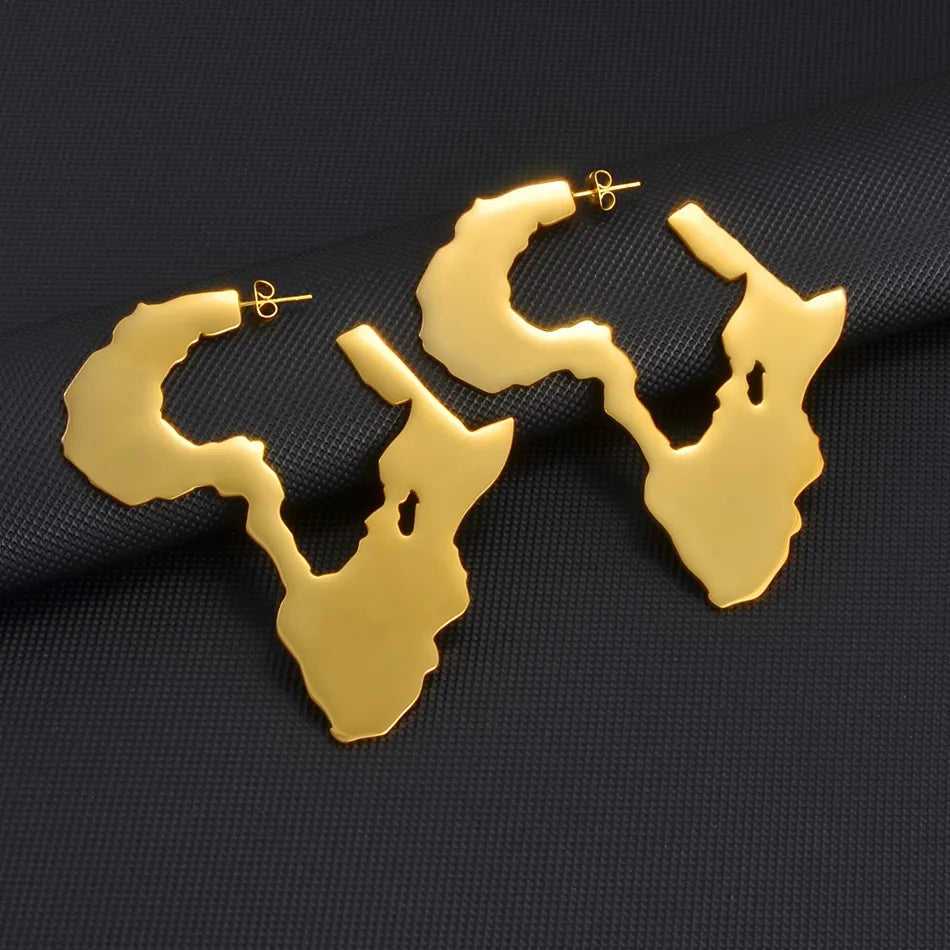 Africa Map Outline Earrings