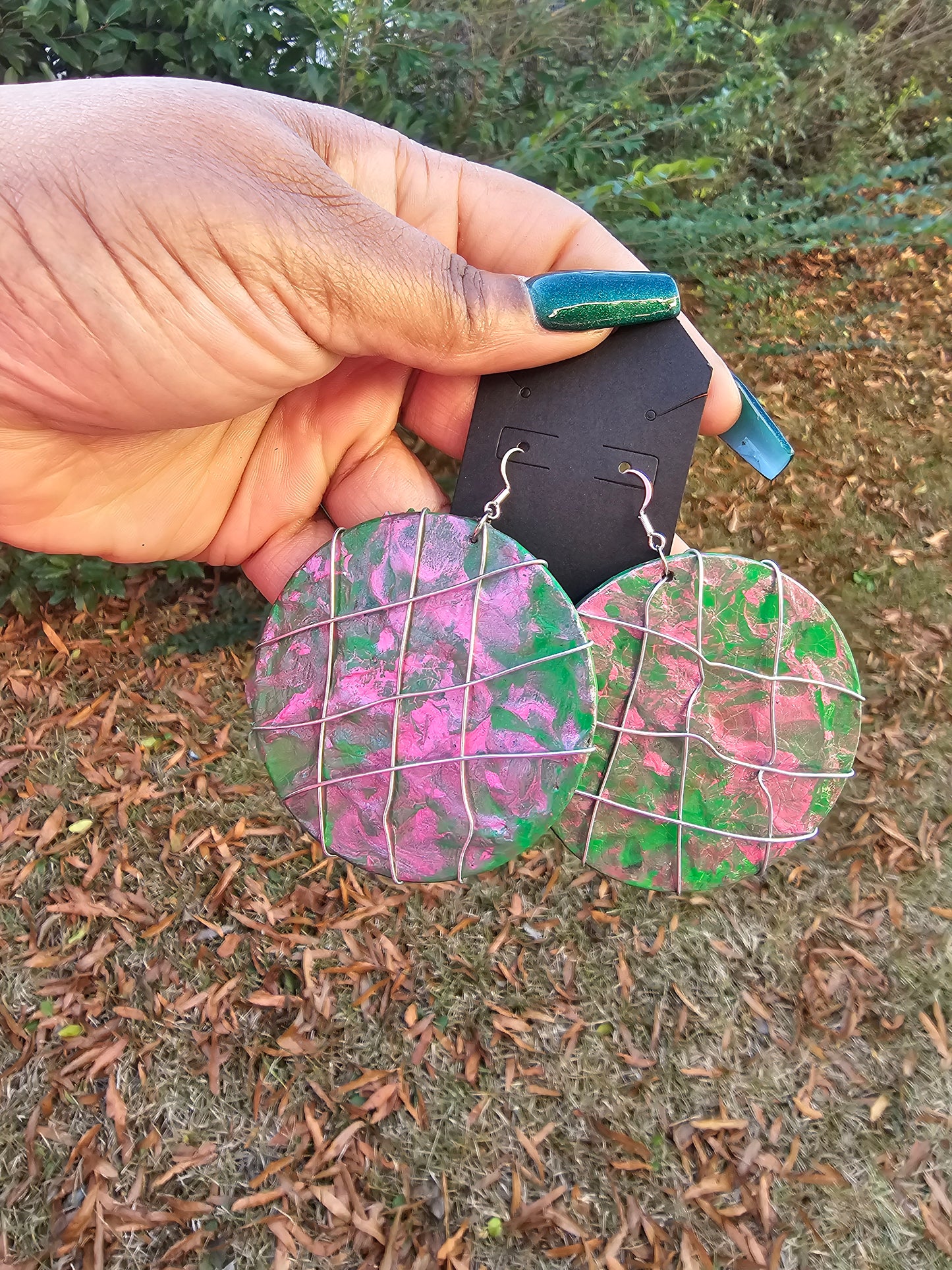 Tie Dye Circle Earrings (small)