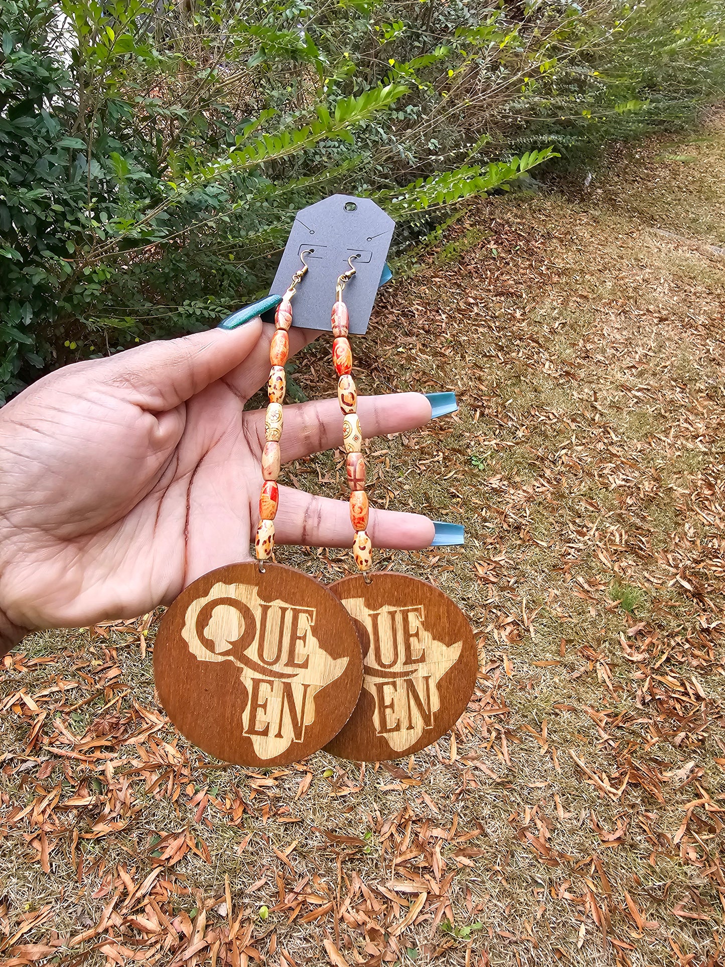 African Queen Beaded Earrings