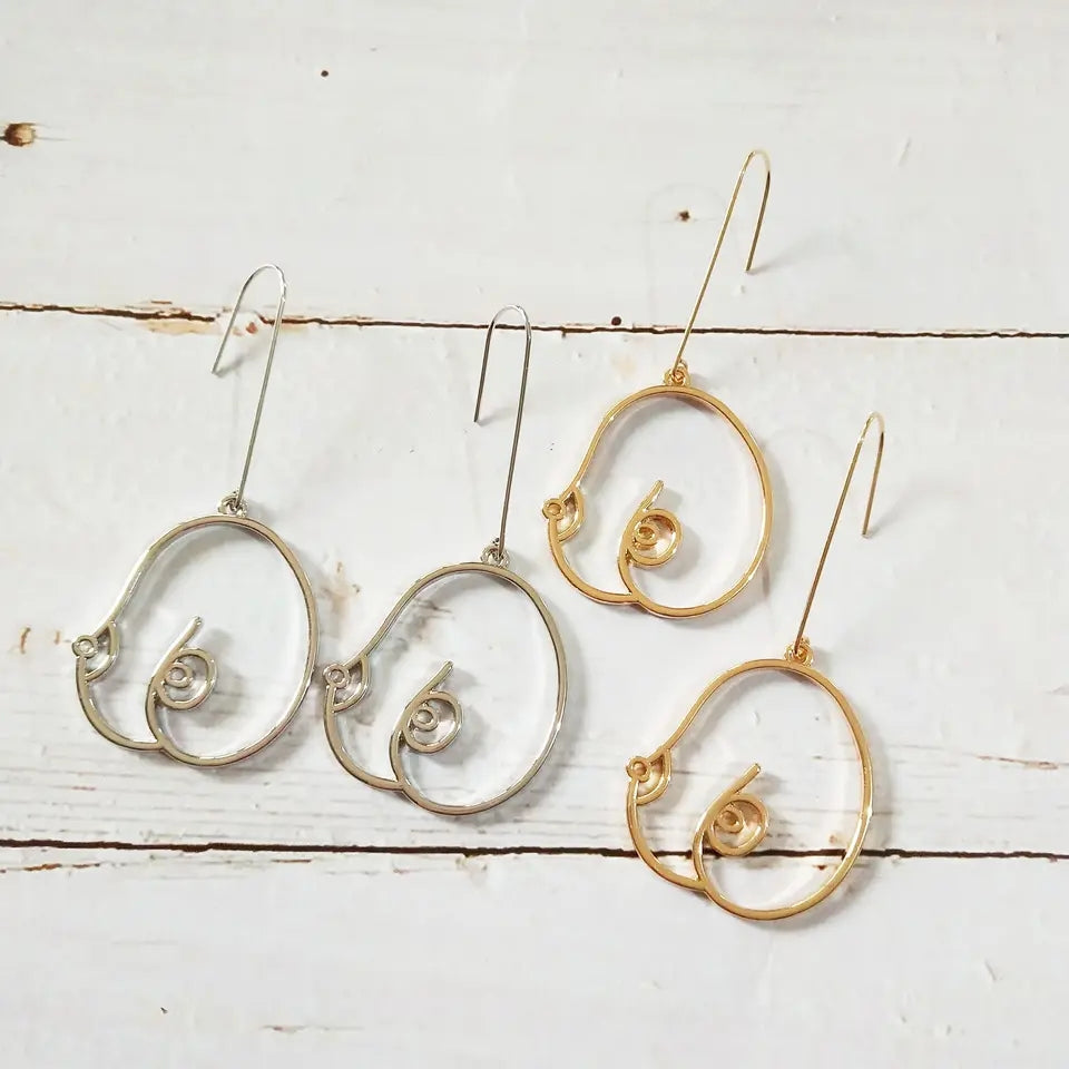 Abstract Breast Earrings