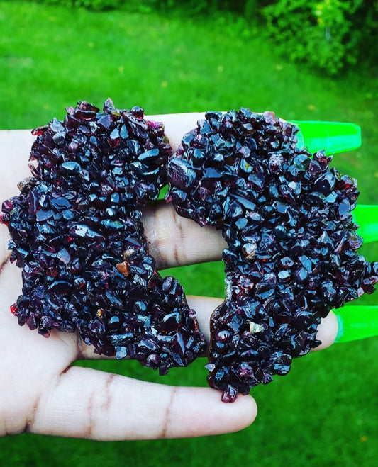 Garnet Crystal Earrings