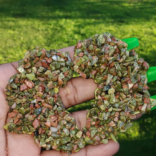 Unakite Crystal Earrings