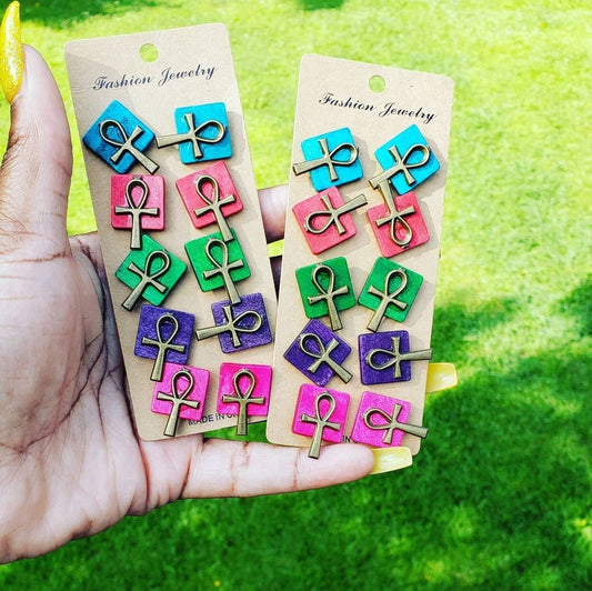 Ankh Stud Earrings