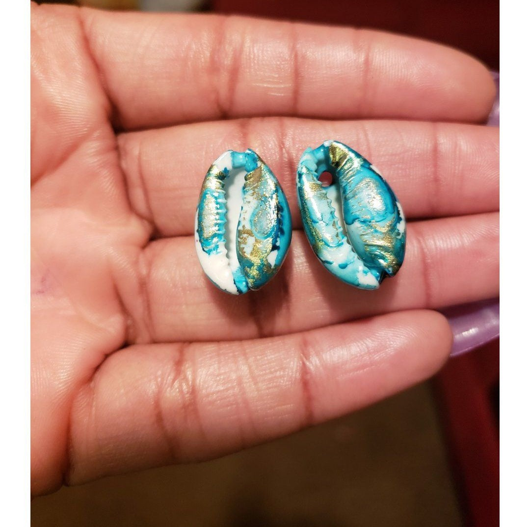 Cowrie Shell Studs
