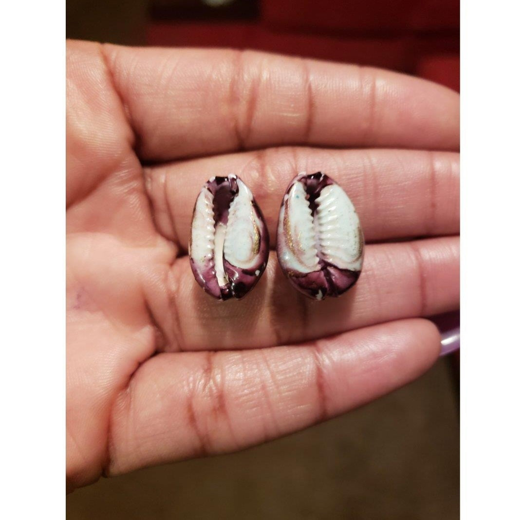 Cowrie Shell Studs