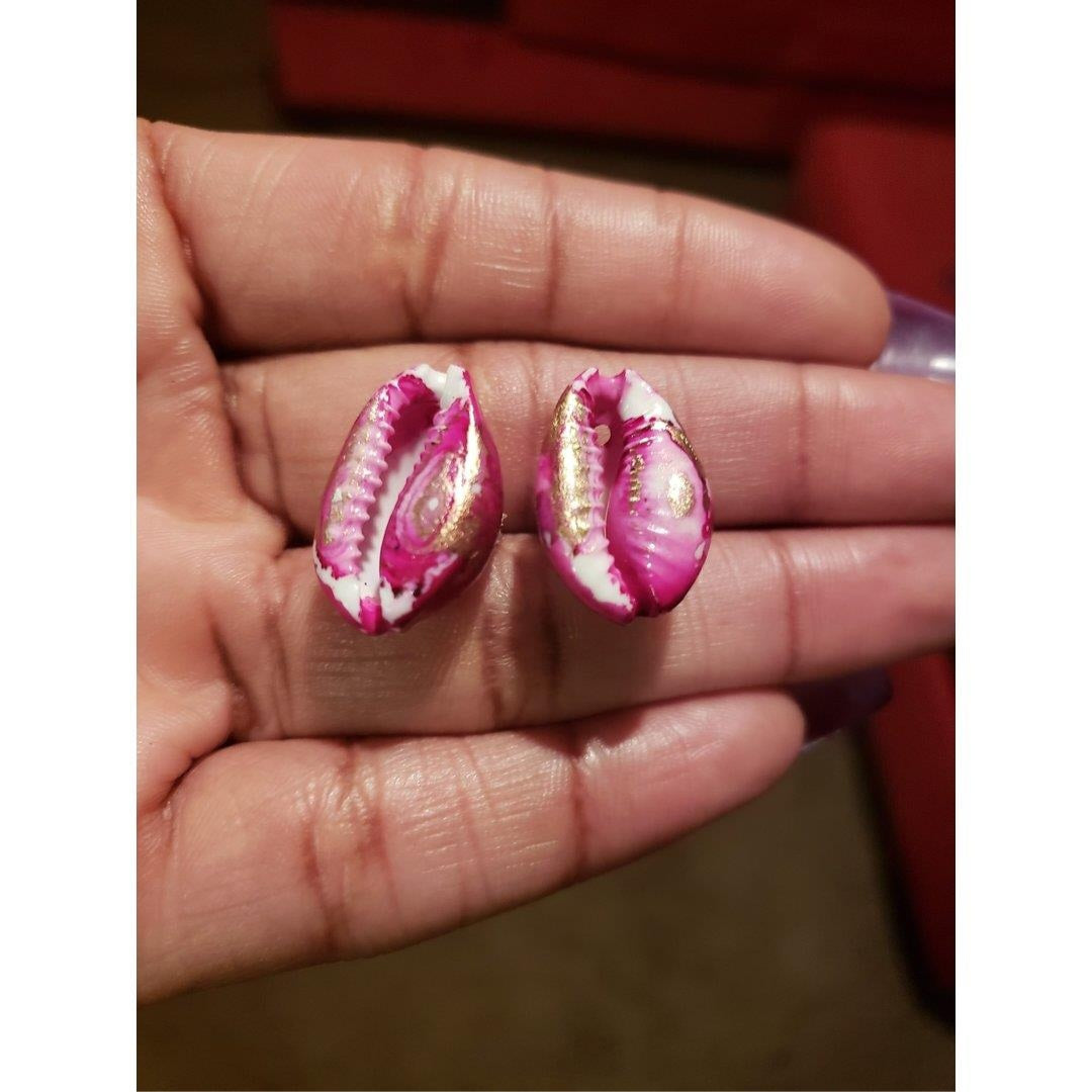 Cowrie Shell Studs