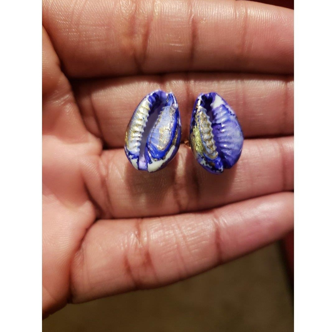 Cowrie Shell Studs