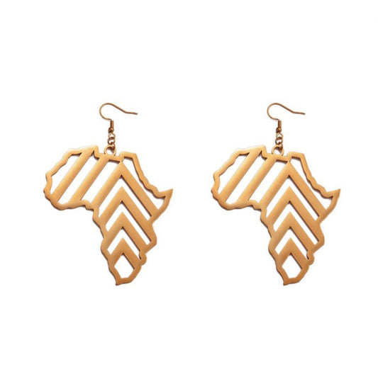 Abstract Africa Map Earrings